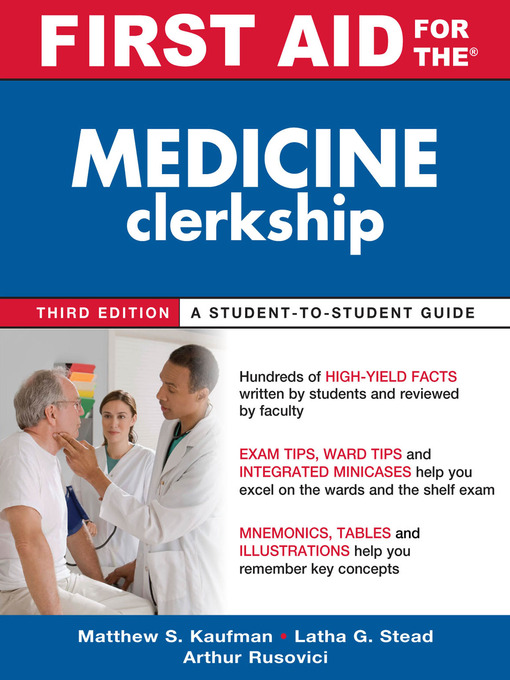 Title details for First Aid for the Medicine Clerkship by Matthew S. Kaufman - Available